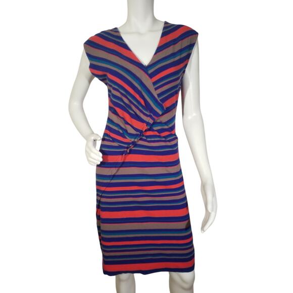 Marc by Marc Jacobs Striped Sleeveless Vneck Dress Size S - Picture 1 of 9